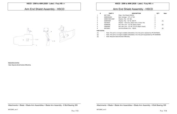 Versatile Seeding Tillage HSCD 25W to 40W Fury HS Parts Catalog 2020 1