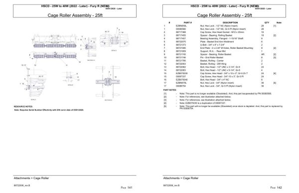 Versatile Seeding Tillage HSCD 25W to 40W Fury R Parts Catalog 2022 2