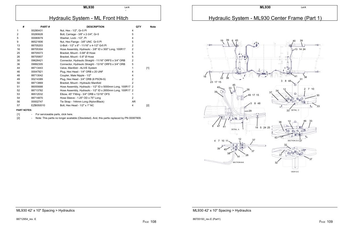 Versatile Seeding Tillage ML930 Parts Catalog 1