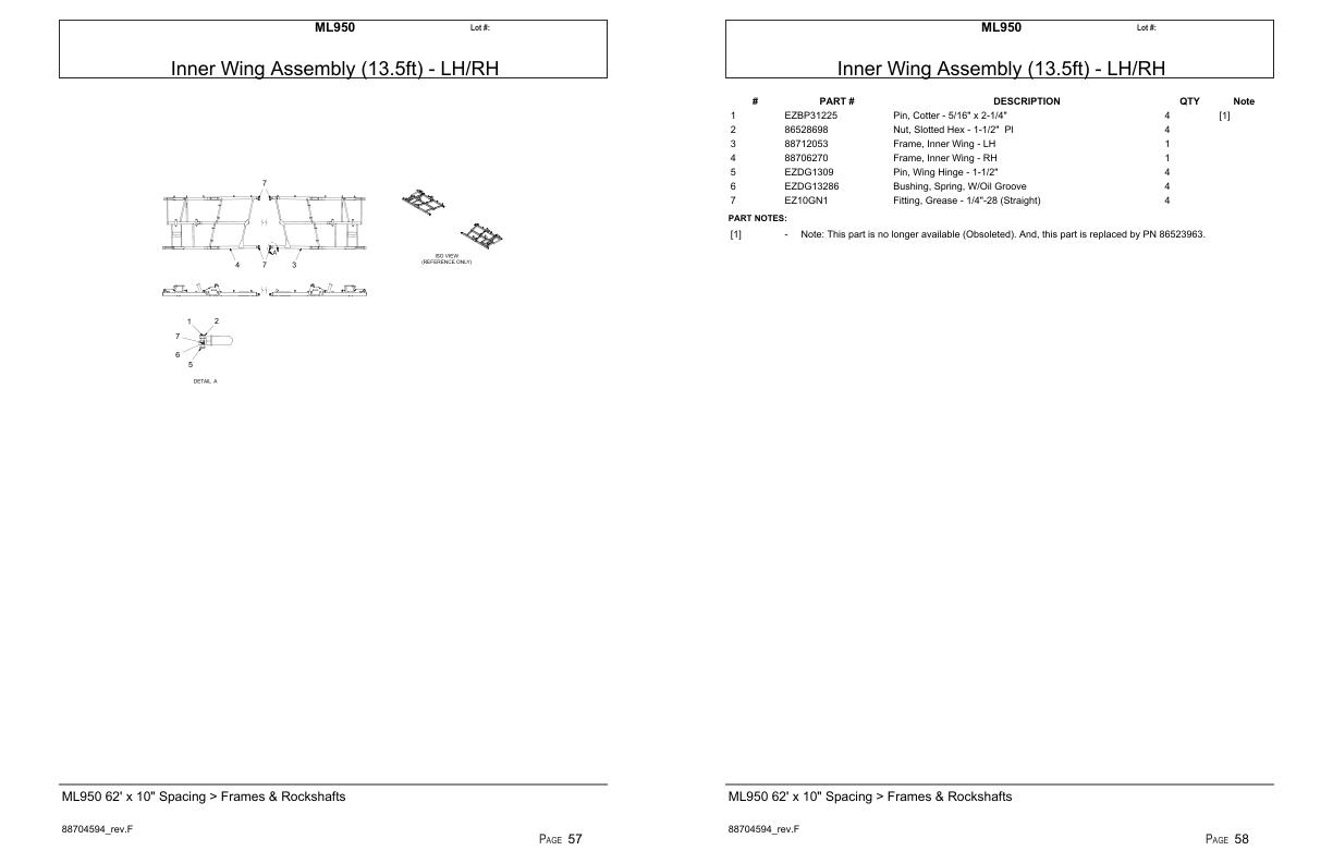 Versatile Seeding Tillage ML950 Parts Catalog 1
