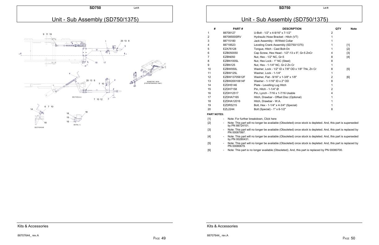 Versatile Seeding Tillage SD750 Parts Catalog 1