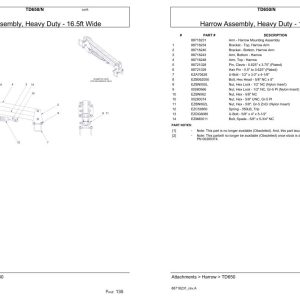 Versatile Seeding Tillage TD650 TD650N Parts Catalog 1