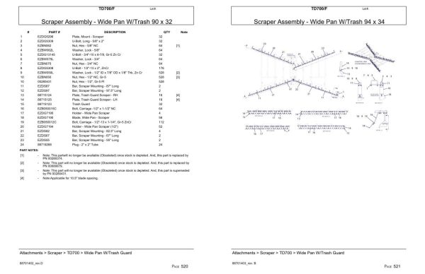 Versatile Seeding Tillage TD700 TD700F Parts Catalog 1