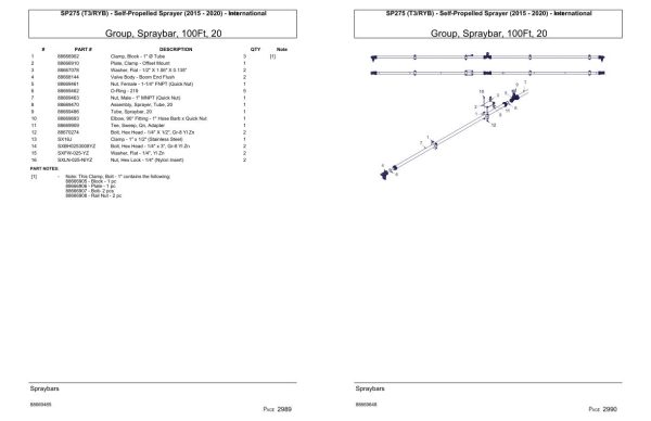 Versatile Self Propelled Sprayer SP275 T3 RYB International Parts Catalog 2015 2020 1