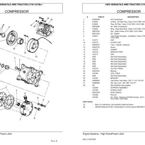 Versatile Tractor 150V 4WD Parts Catalog 1978 1
