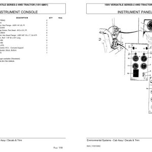 Versatile Tractor 150V Series 2 4WD Parts Catalog 1981 1