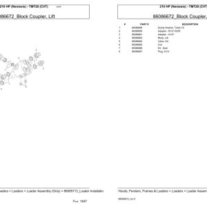 Versatile Tractor 210 HP Nemesis TMT20 CVT Parts Catalog 1