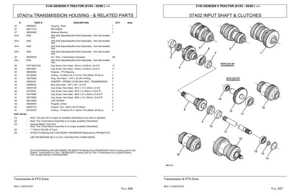 Versatile Tractor 2145 Genesis II Parts Catalog 2003 2009 2
