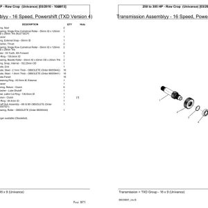 Versatile Tractor 250 to 305 HP Row Crop Univance Parts Catalog 2010 2013 1