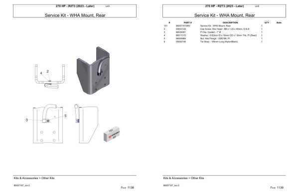 Versatile Tractor 270 HP R2T3 Parts Catalog 2023 2
