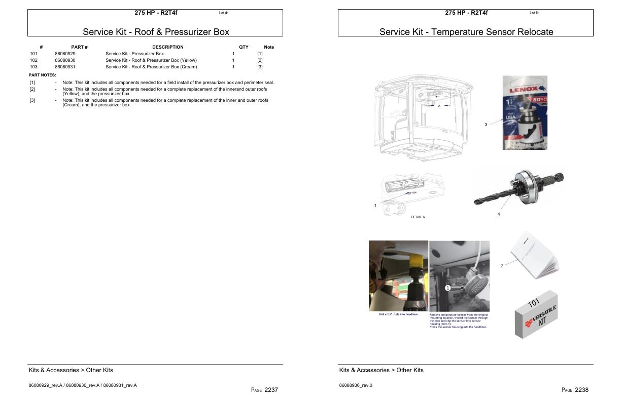 Versatile Tractor 275 HP R2T4f Parts Catalog 1