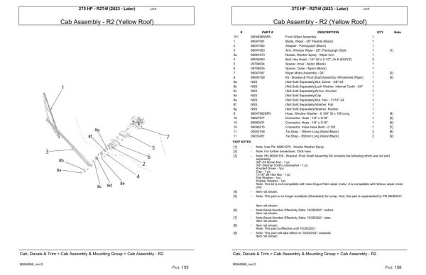 Versatile Tractor 275 HP R2T4f Parts Catalog 2023 2