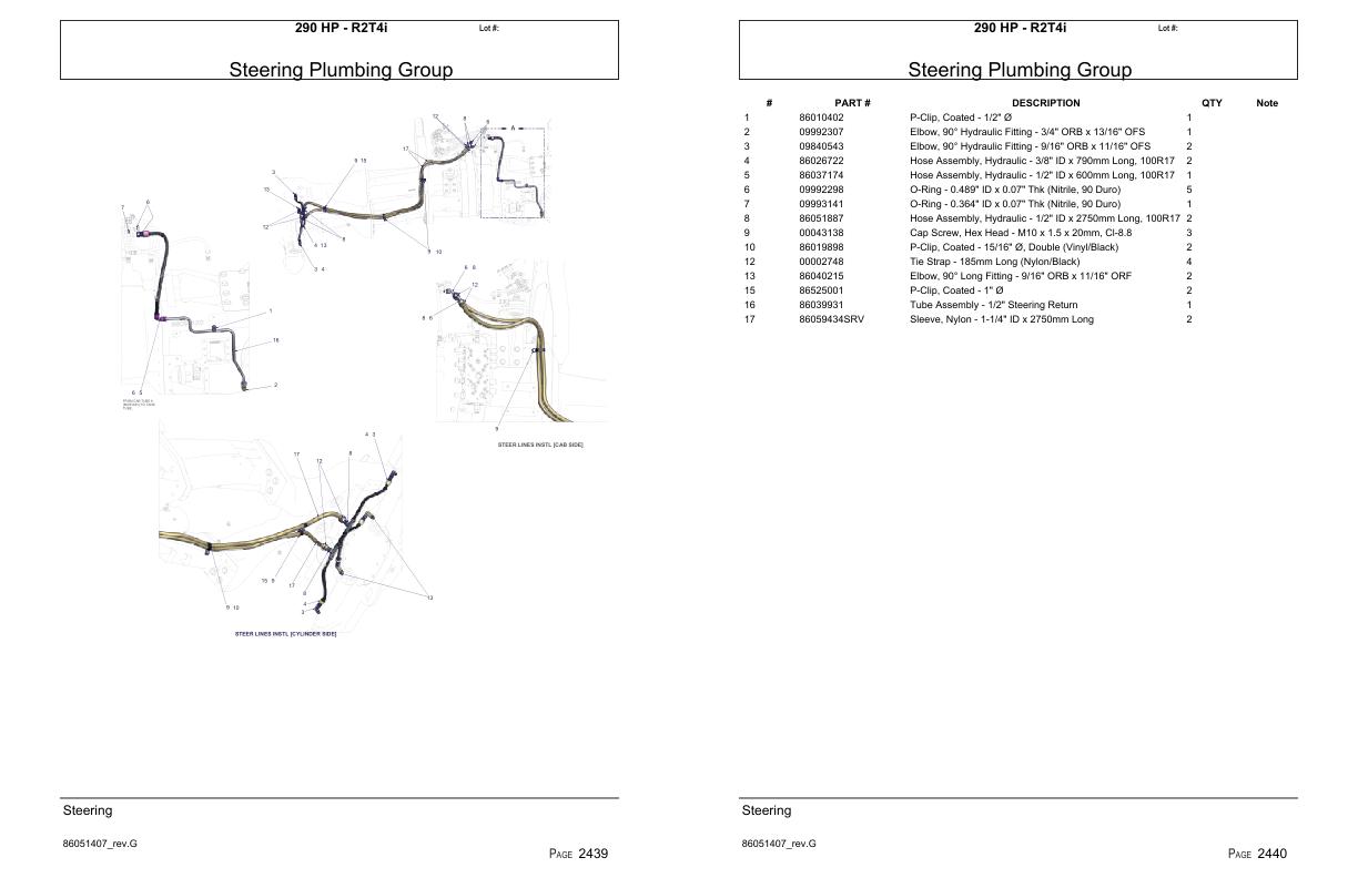 Versatile Tractor 290 HP R2T4i Parts Catalog 1