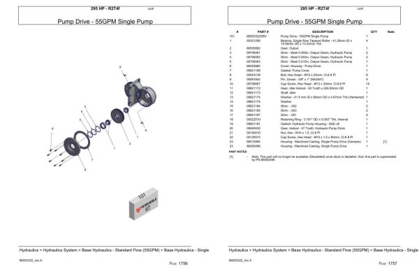 Versatile Tractor 295 HP R2T4f Parts Catalog 1