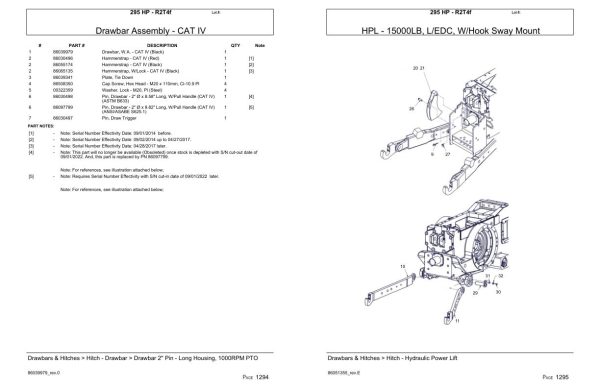 Versatile Tractor 295 HP R2T4f Parts Catalog 2