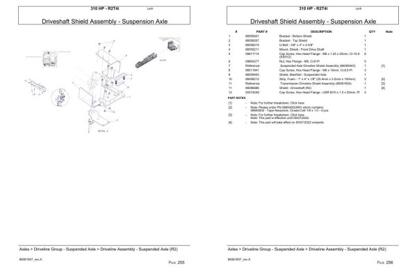 Versatile Tractor 310 HP R2T4i Parts Catalog 1