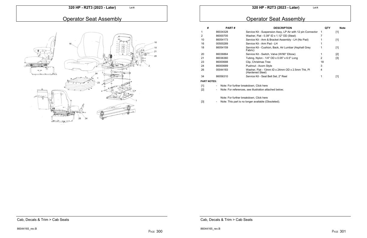 Versatile Tractor 320 HP R2T3 Parts Catalog 2023 1