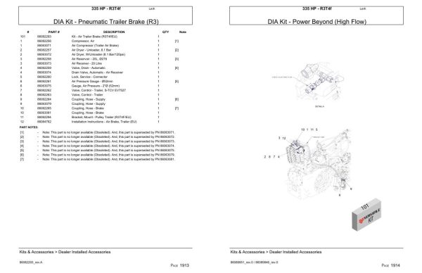 Versatile Tractor 335 HP R3T4f Parts Catalog 1