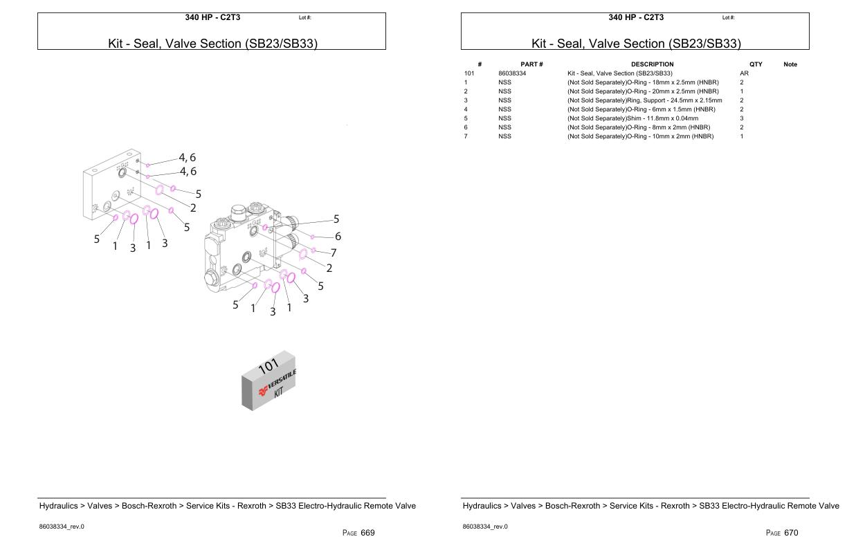 Versatile Tractor 340 HP C2T3 Parts Catalog 1