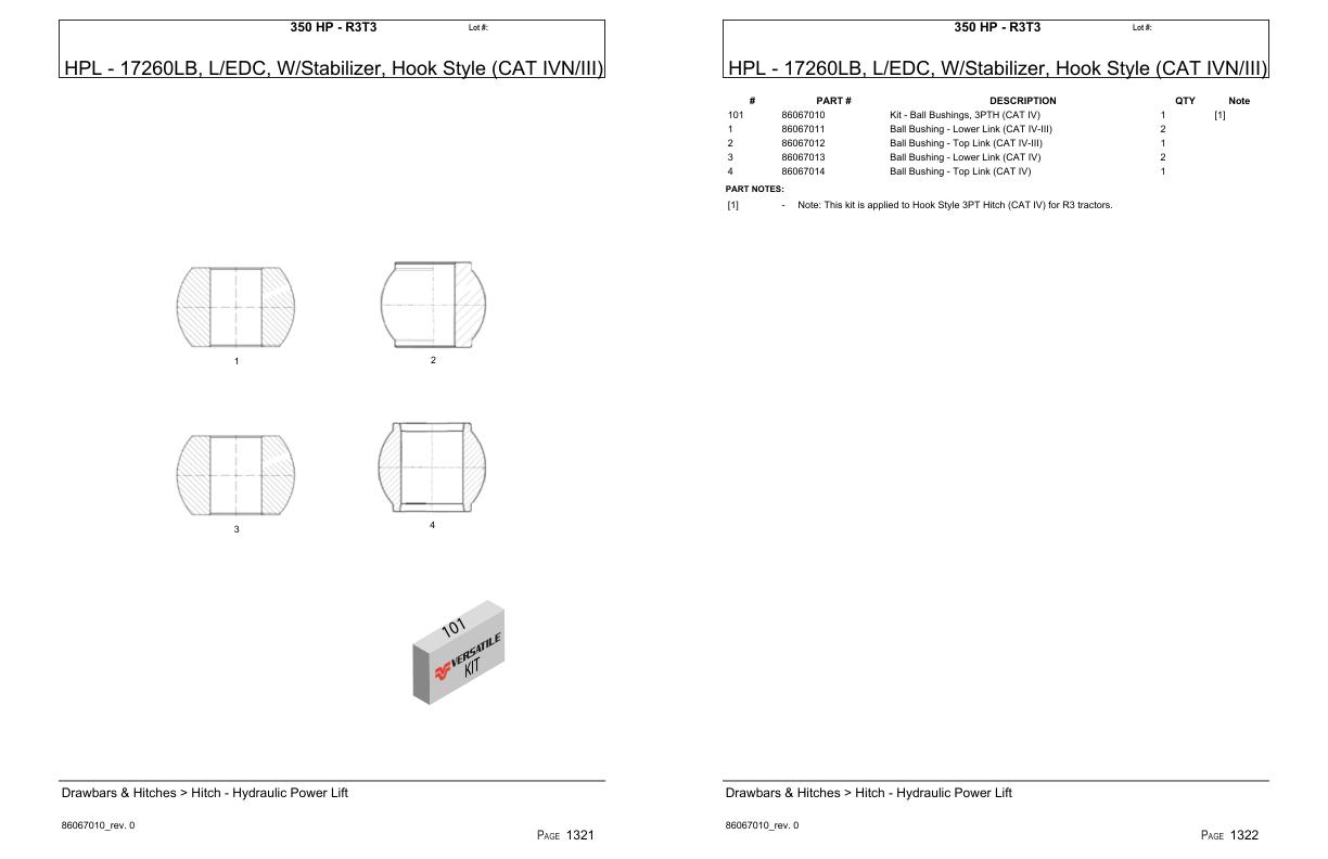 Versatile Tractor 350 HP R3T3 Parts Catalog 1