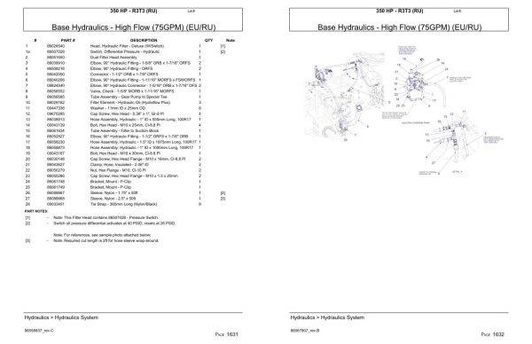 Versatile Tractor 350 HP R3T3 RU Parts Catalog 1