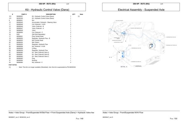 Versatile Tractor 350 HP R3T3 RU Parts Catalog 2