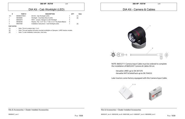 Versatile Tractor 360 HP R3T4f Parts Catalog 1