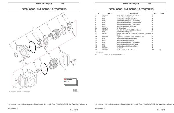 Versatile Tractor 365 HP R3T4f EU Parts Catalog 2