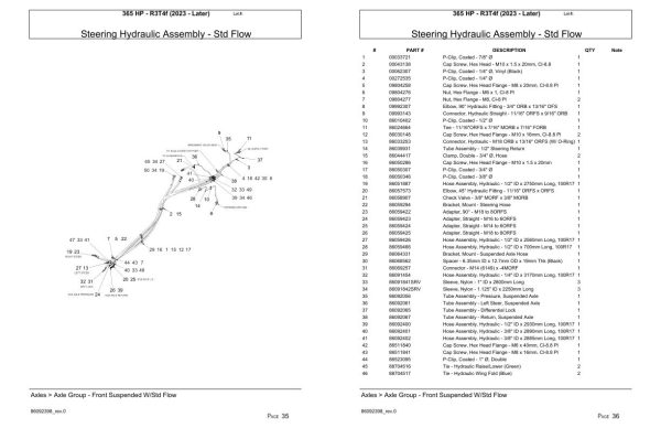 Versatile Tractor 365 HP R3T4f Parts Catalog 2023 1