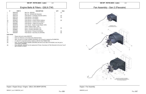 Versatile Tractor 365 HP R3T4f Parts Catalog 2023 2