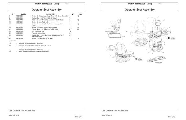 Versatile Tractor 370 HP R3T3 Parts Catalog 2023 1