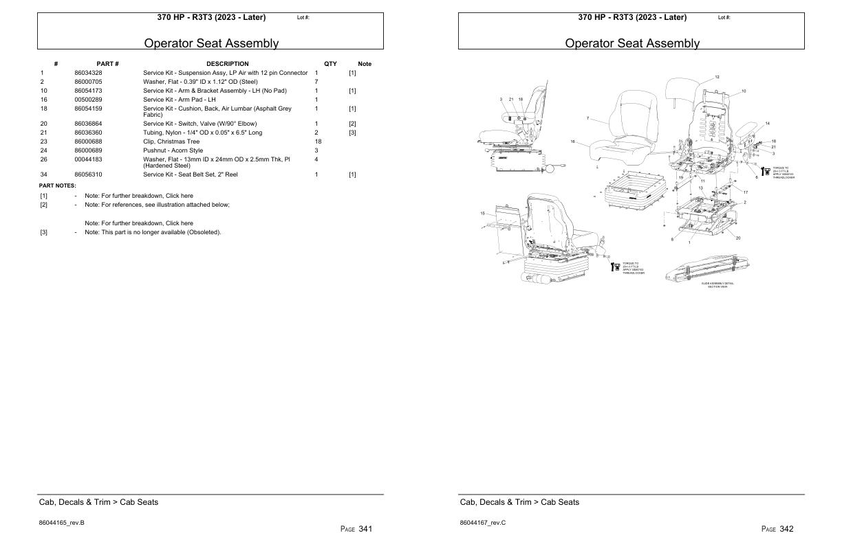 Versatile Tractor 370 HP R3T3 Parts Catalog 2023 1