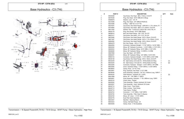 Versatile Tractor 375 HP C3T4i EU Parts Catalog 2