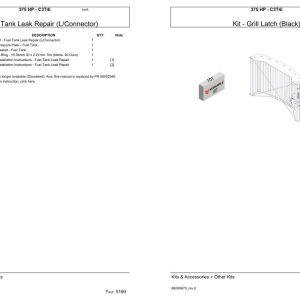 Versatile Tractor 375 HP C3T4i Parts Catalog 1