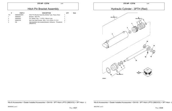 Versatile Tractor 375 HP C3T4i Parts Catalog 2