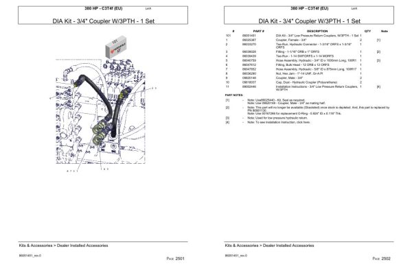 Versatile Tractor 380 HP C3T4f EU Parts Catalog 1