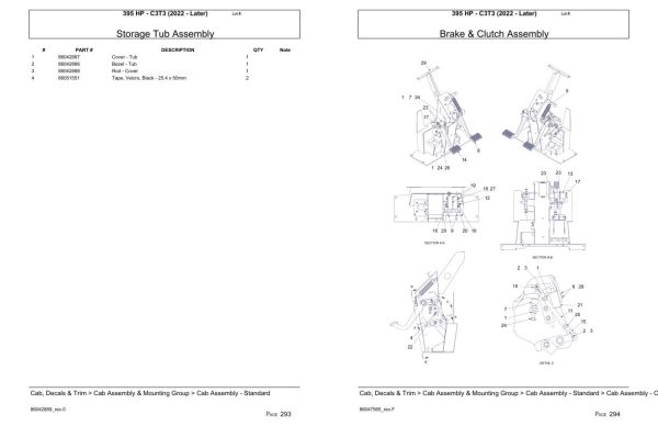 Versatile Tractor 395 HP C3T3 Parts Catalog 2022 1