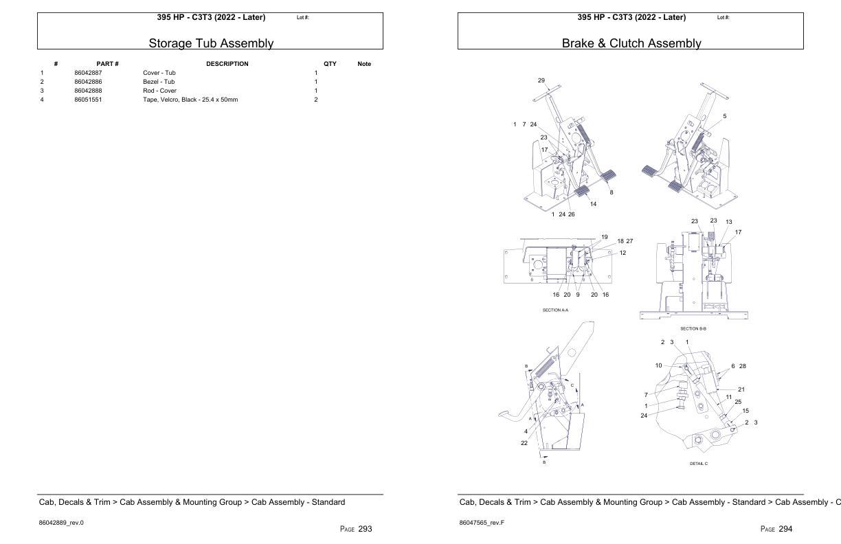 Versatile Tractor 395 HP C3T3 Parts Catalog 2022 1