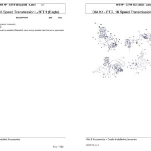 Versatile Tractor 405 HP C3T4f EU Parts Catalog 2022 1