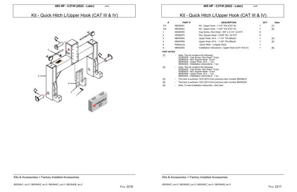 Versatile Tractor 405 HP C3T4f Parts Catalog 2022 2