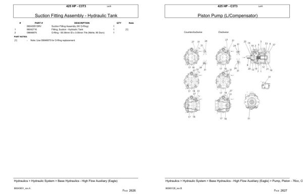 Versatile Tractor 425 HP C3T3 Parts Catalog 2