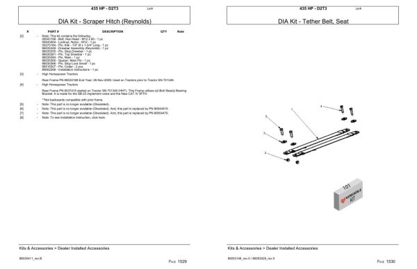 Versatile Tractor 435 HP D2T3 Parts Catalog 2