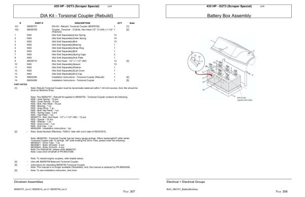Versatile Tractor 435 HP D2T3 Scraper Special Parts Catalog 2
