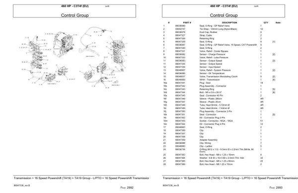 Versatile Tractor 460 HP C3T4f EU Parts Catalog 1