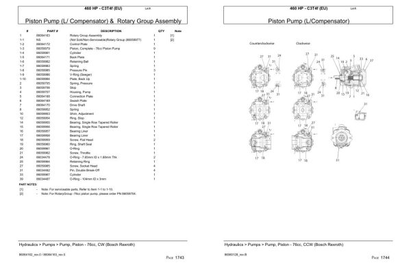 Versatile Tractor 460 HP C3T4f EU Parts Catalog 2