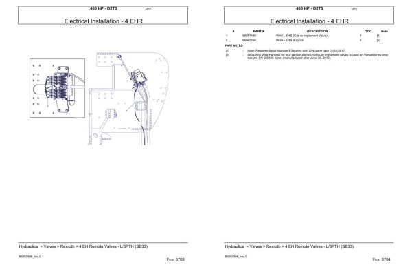 Versatile Tractor 460 HP D2T3 Parts Catalog 1