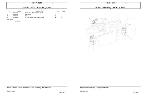 Versatile Tractor 460 HP D2T3 Parts Catalog 2