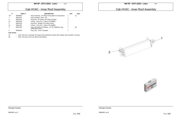 Versatile Tractor 460 HP D2T3 Parts Catalog 2022 1