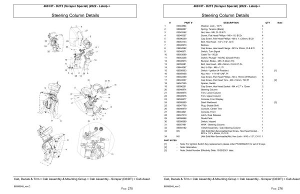 Versatile Tractor 460 HP D2T3 Scraper Special Parts Catalog 2022 1