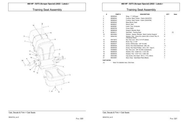 Versatile Tractor 460 HP D2T3 Scraper Special Parts Catalog 2022 2